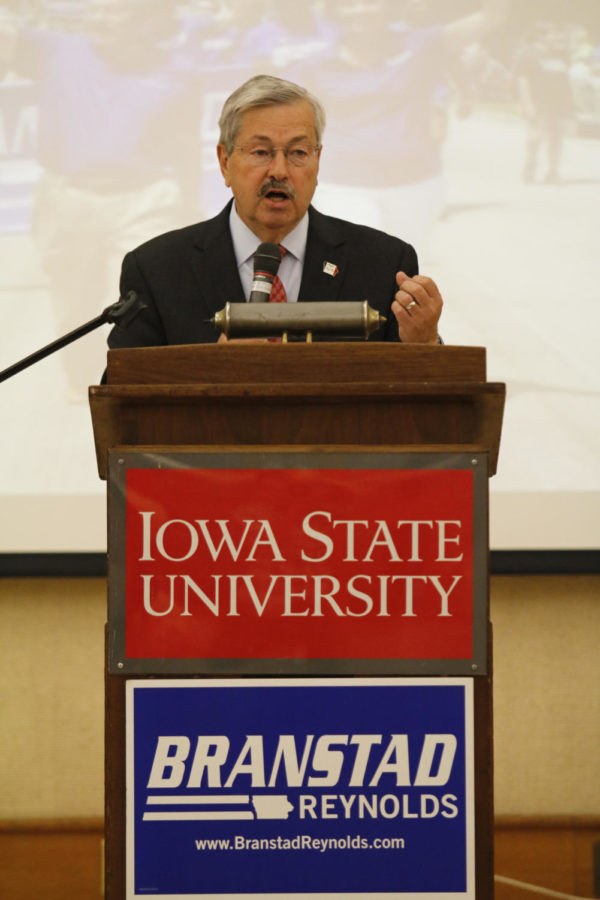 Iowa Gov. Terry Branstad at an event Sept. 9, 2014 in the Gallery Room of the Memorial Union.