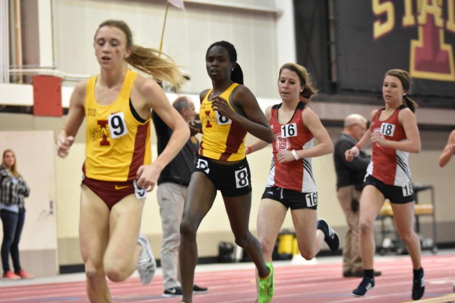 Senior Perez Rotich placed 28th in the womens 5000-meter at the Iowa State Classic on Feb. 12.