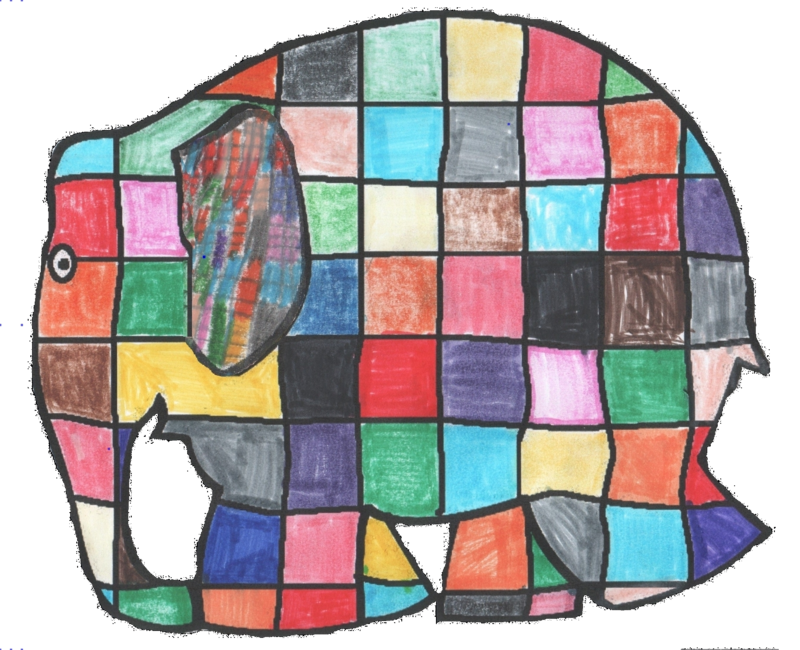 Colored+elephant