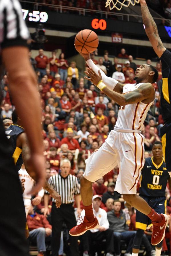 Junior guard Monte Morris had 10 assists during the West Virginia game on Feb. 2 at Hilton Coliseum. ISU fell 81-76.