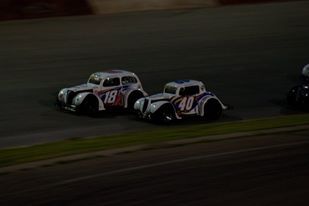 Michael Osdtiek (18) and Matt Osdtiek (40) racing during the Dwain Behrens Memorial Race. 