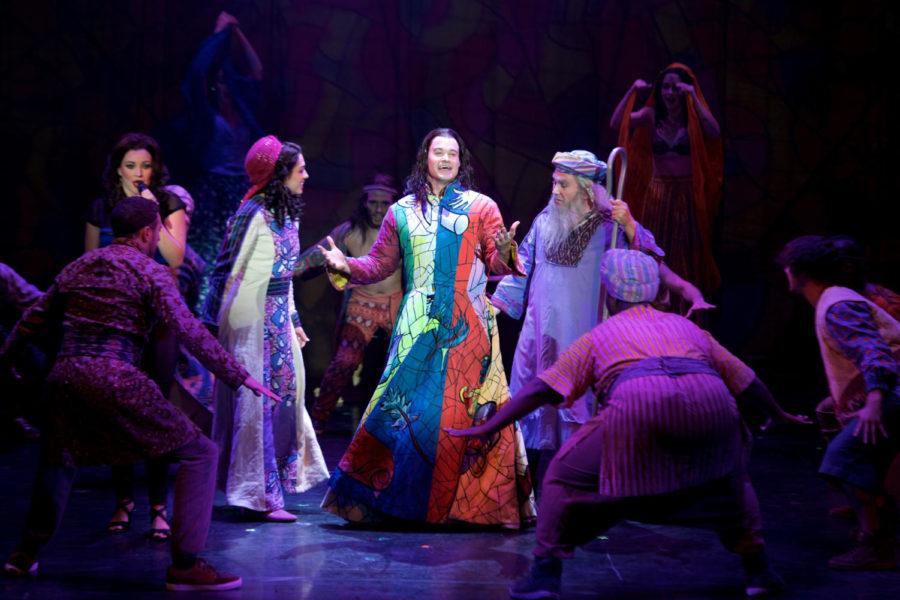 Joseph receives his dreamcoat in Joseph and the Amazing Technicolor Dreamcoat, in Stephens Auditorium on April 5.
