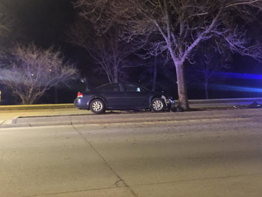 A drunk driver hit a tree early Monday morning in the 2400 block of Lincoln Way.