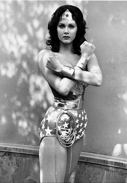 Lynda Carter as Wonder Woman in 1976.