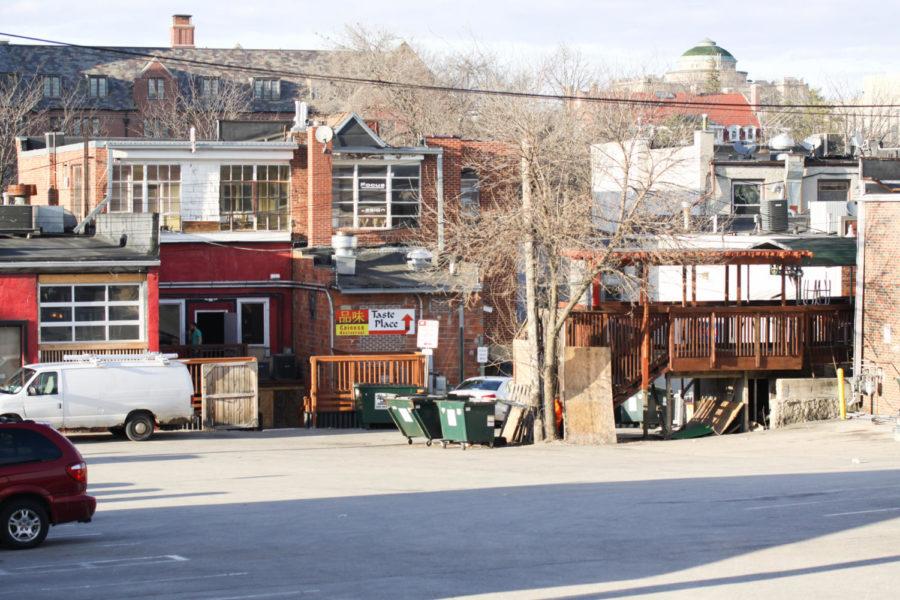The Campustown area behind Scallion Korean Restuarant will be converted into a community space. This project is being funded through private community donations. 