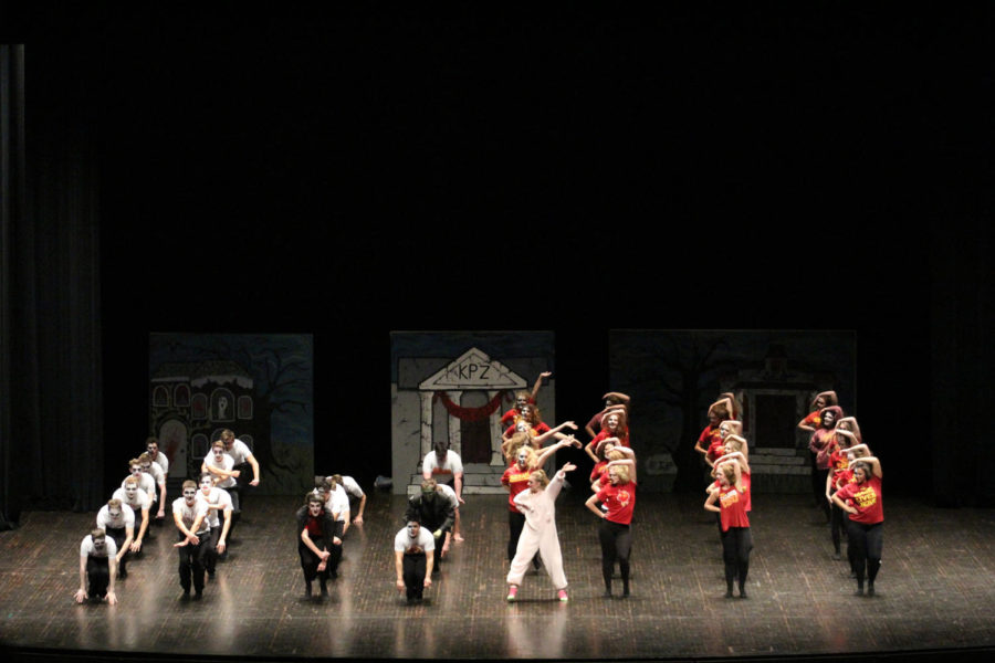 Alpha Delta Pi, Pi Sigma and Delta Lambda Phi perform together at Lip Sync. It took place on Apr 2.