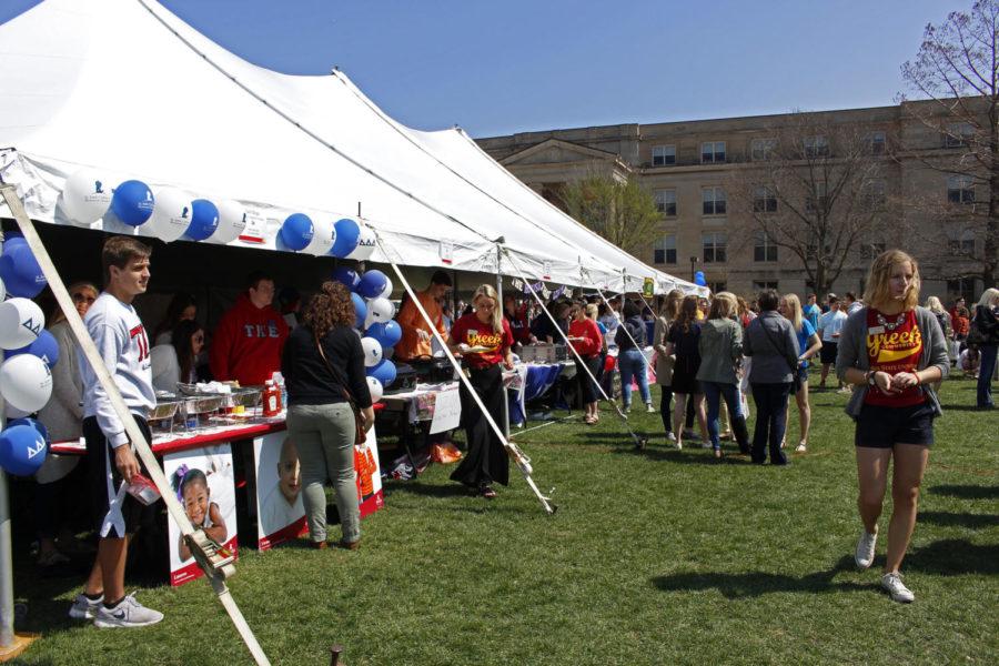 Students and members of the Ames community gathered on Central Campus to visit the more than 35 different booths set up by student organizations for the Cyclone Market on April 11. The whole idea of Cyclone Market was to be a way to fundraise and promote the different clubs and organizations held by ISU students. An estimated 1,500 people attended.
