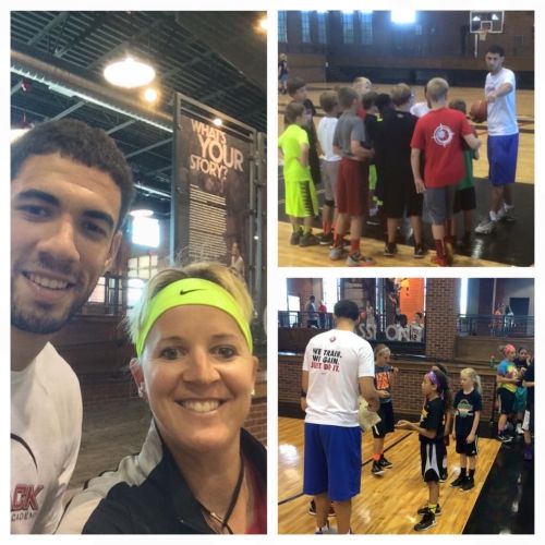 Lyndsey Fennelly and Georges Niang will be hosting a basketball camp on June 20. 