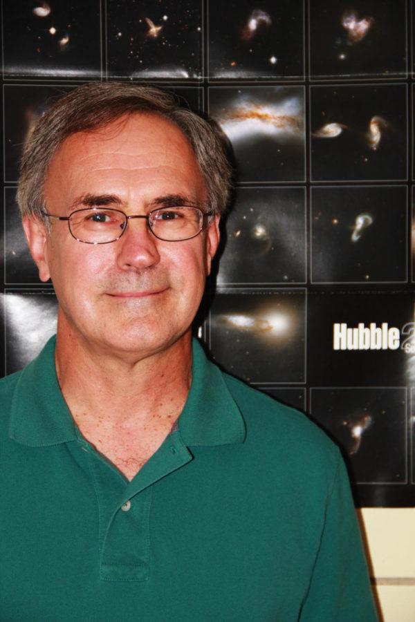 Curtis Struck, professor in physics and astronomy, has been at
Iowa State for 28 years. Struck teaches as well as researches,
using information gathered from the Hubble Space Telescope.
