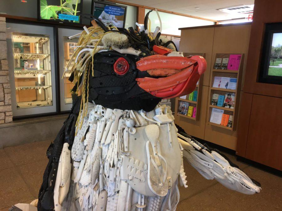 Zorabelle the rockhopper penguin stands at Reiman Gardens as an example of the display that will be seen during the year.