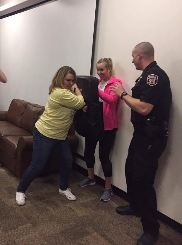 The Iowa State Police Department held a self-defense training class at the Wallace-Wilson residence halls.