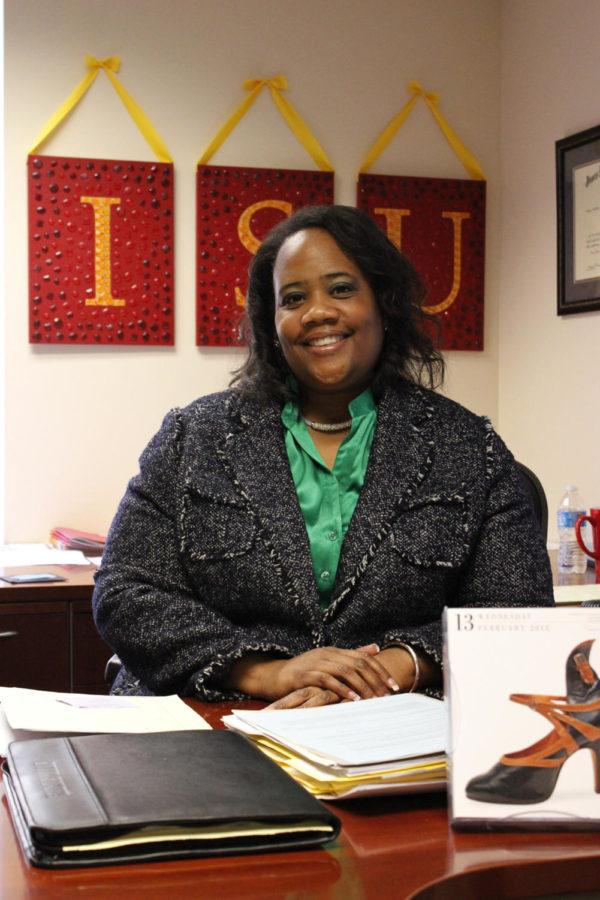Dean of Students Pamela Anthony, poses for a picture in her office at the Student Services building Feb. 13, 2013.