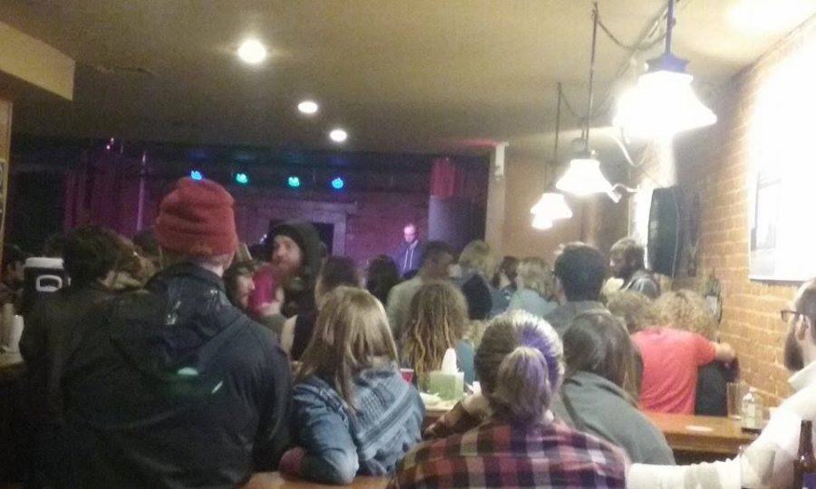 A packed crowd showed up to honor musician Charlie Vestal at DGs Tap House. 