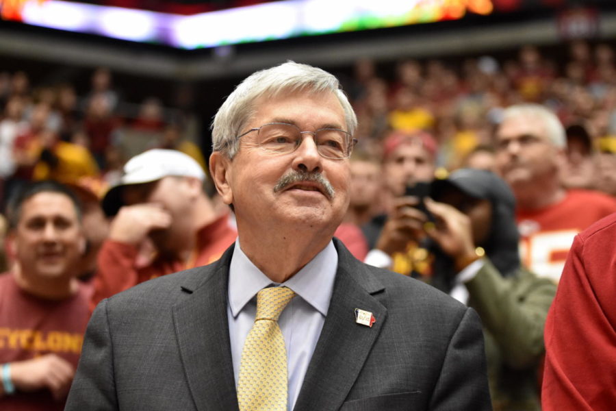 Gov.+Branstad+attended+the+final+Iowa+State+basketball+game+at+Hilton+Coliseum+on+Feb.+29.+ISU+won+58-50+against+Oklahoma+State.