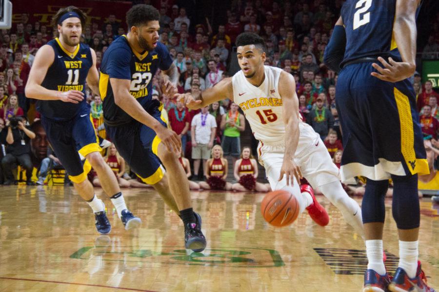 Redshirt+senior+Naz+Mitrou-Long+drives+towards+the+basket%C2%A0during+a+game+against+West+Virginia%2C+Jan.+31+in+Hilton+Coliseum.+After+trailing+early%2C+the+Cyclones+lost+85-72%2C+and+move+on+to+13-8+on+the+season%2C+and+5-4+in+conference+play.%C2%A0