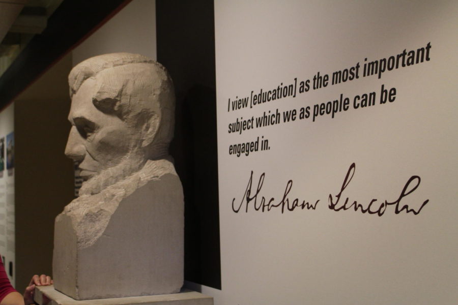 Christian Peterson's sculpture of Abraham Lincoln was available for viewing during the Presidents Day exhibit on Feb. 20.