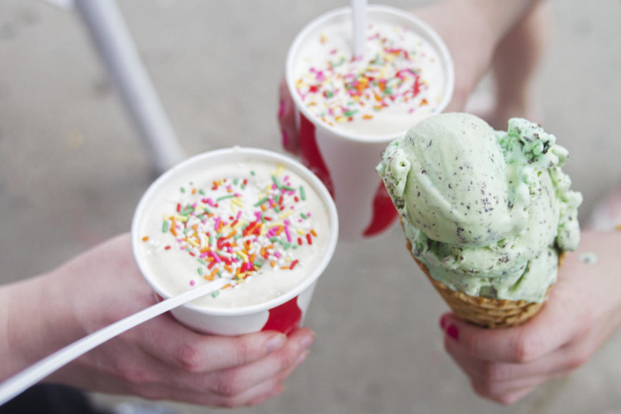 ISD Road Trippers visited Frostees in Winterset, Iowa, which serves a variety of ice cream treats, including birthday cake cyclones and mint chocolate chip ice cream cones.