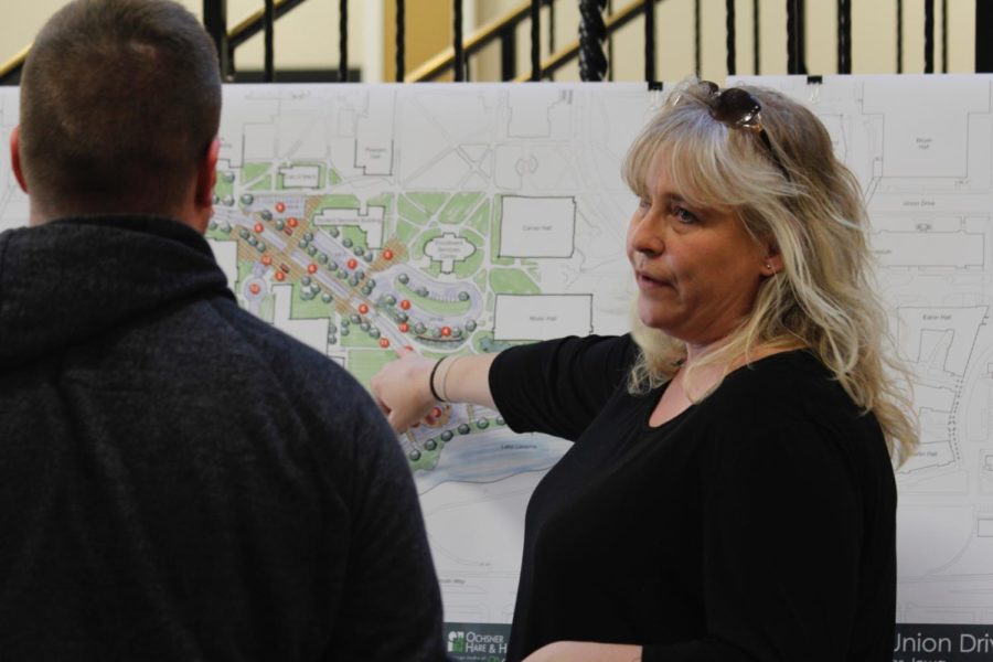 Angie Solberg, a landscape architect for ISU, explains the road construction and all the details involved with it. Solberg said that the construction is due to start in the summer of 2018. An open house for the construction was held on Feb. 22. 