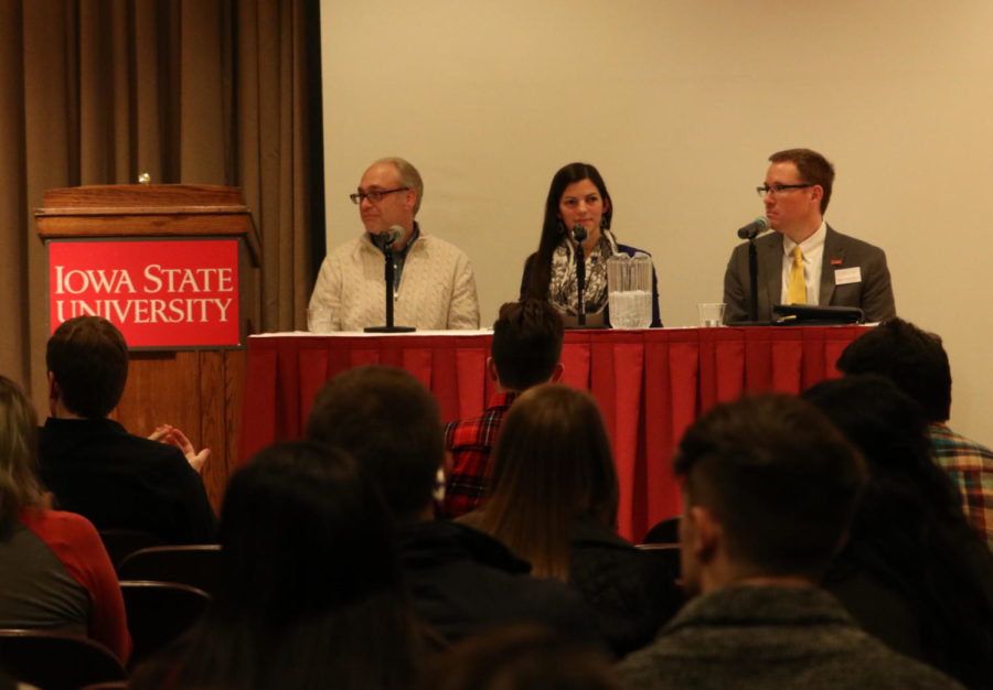 A Mental Health Forum was held at the Memorial Union on Feb. 6. The forum was designed to raise mental health awareness and learn how Iowa State is working to provide support and education. David Vogel, Mark Rowe Barth, and Kristin Sievert served as the panelists. 