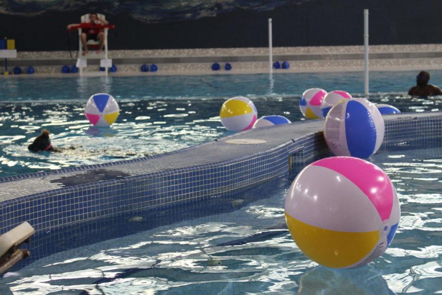 State Gym held a Pool Party. Students and adults could come by to work out in the pool on Mar. 23.
