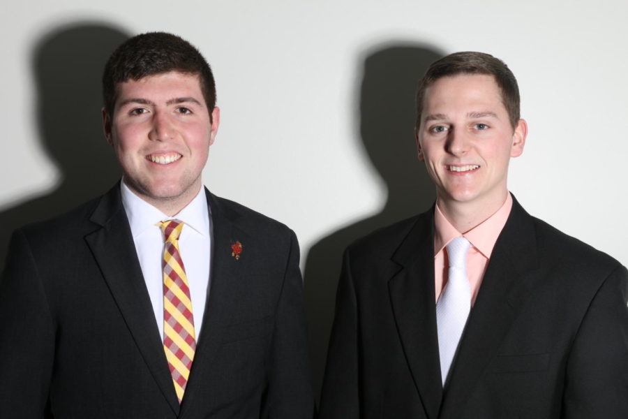 Cody West (left) and Cody Smith (right) are running for president and vice president for the 2017-18 academic school year, respectively. 