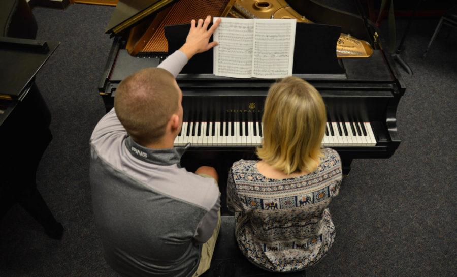Senior Grant Luther and junior Jenna Sandquist are both music majors with an emphasis on vocals. 