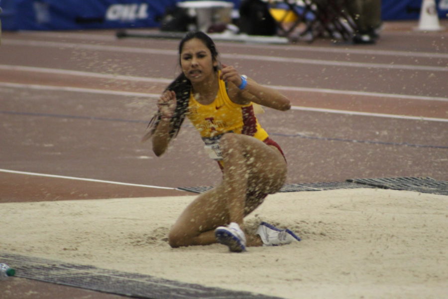 Iowa States Jhoanmy Luque finishes ninth in the triple jump at the NCAA Indoor Track and Field Championships on March 11, 2017, in College Station, Texas. 
