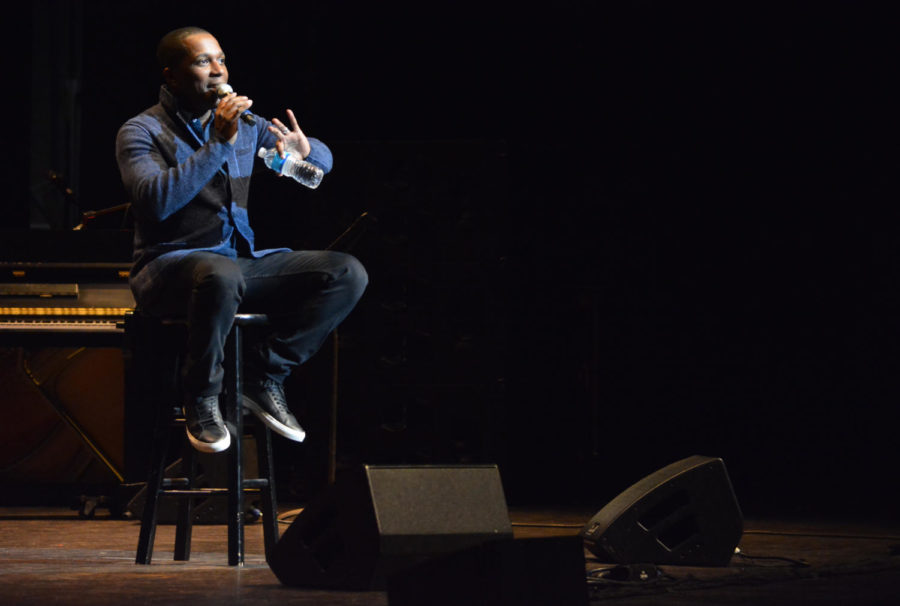 Leslie Odom Jr., famously known for his role as Aaron Burr in the Broadway musical Hamilton, took audience questions at the end of his lecture “Hamilton and the Road to Success” at the Stephens Auditorium on March 29. When asked about the weirdest thing he’s been asked to autograph for a fan he said a face. Odom also recalled a fan asking him not for an autograph, but for him to right one word for her. “The next time she came she had it tattooed and I said I wish you told me you were going to do that because maybe I would’ve wrote it neater,” Odom said. This has happened to Odom “like five or six times.”