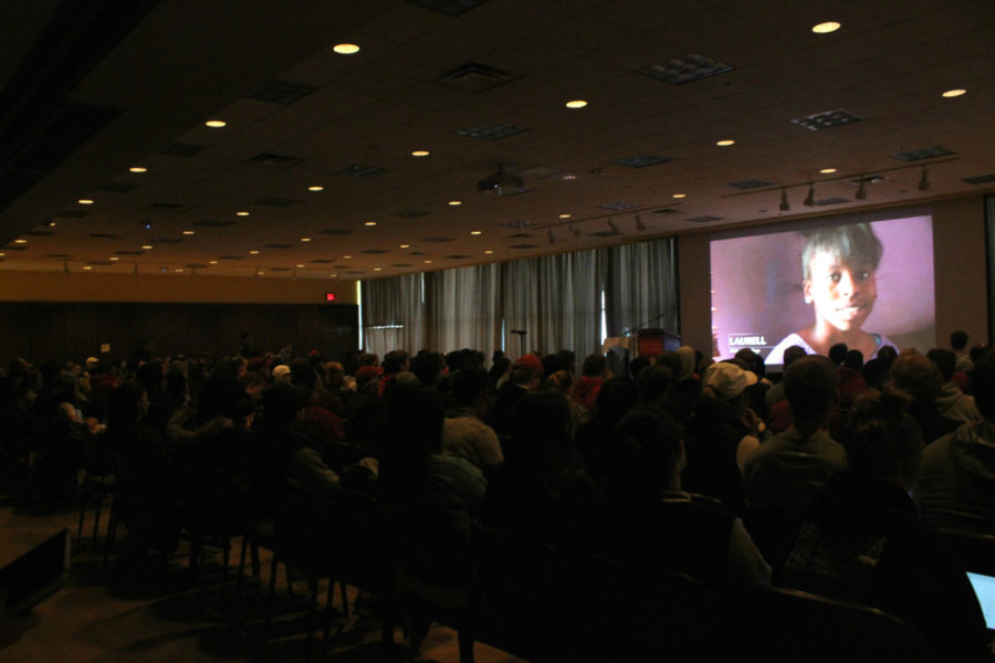 The Sun Room in Memorial Union was packed with people to view a documentary on Mar. 21. The documentary is called Tested, and is Curtis Chins most recent film. 