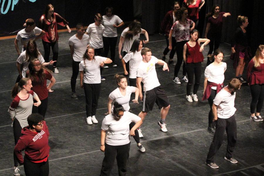 ISU hip hop club, DubH rehearses for their upcoming spring show. This year marks the clubs 15th anniversary and will take place in Ames Auditorium on April 7 at 7pm. 