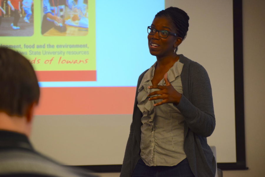 Glennda M. Bivens speaks on the importance of taking care of oneself while also taking part in activism. Bivens spoke at the Multicultural Center on April 19 for Activating Wellness in Activism. 