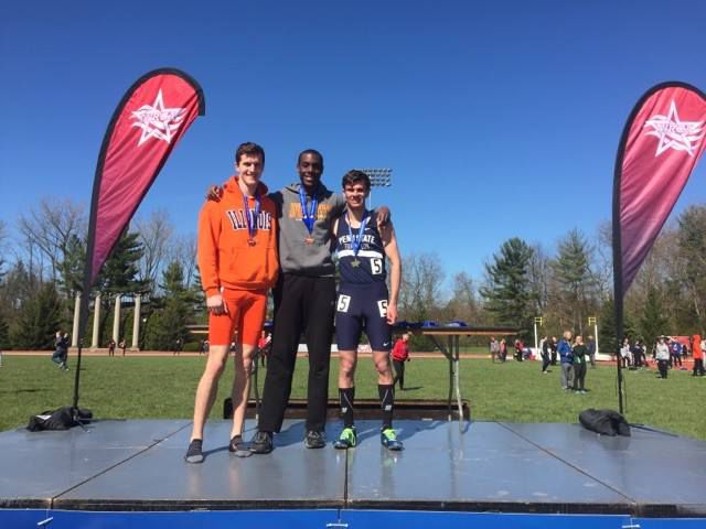 Roshon+Roomes+showing+his+medal%2C+finishing+first+in+the+400-meter+dash.+He+represented+the+Iowa+State+running+club+in+the+event+at+Nationals.