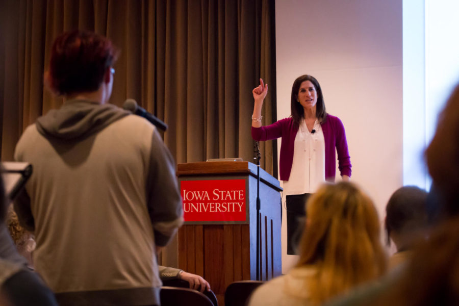 Anne Curzan, Associate Dean for Humanities at the University of Michigan, responds to questions at the Politically Correct; Do our Language Choices Matter? lecture where she discussed to what extent social attitudes shape language or if language has the power to change social attitudes. 