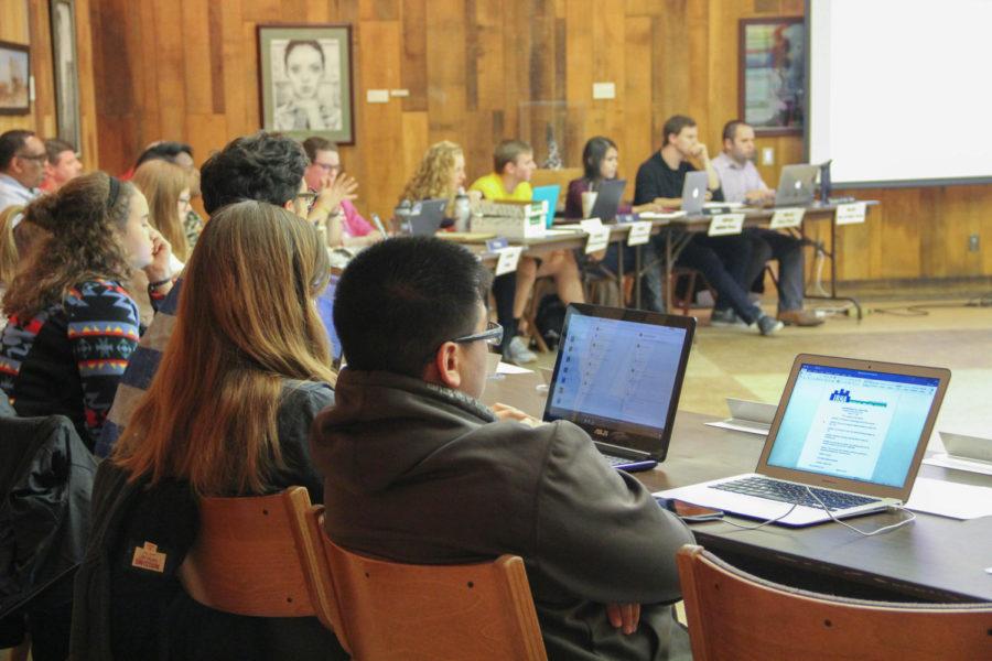 The Inter-Residence Hall Association debates over a Leadership Funds transfer on march 9. The ruling eventually passes.  