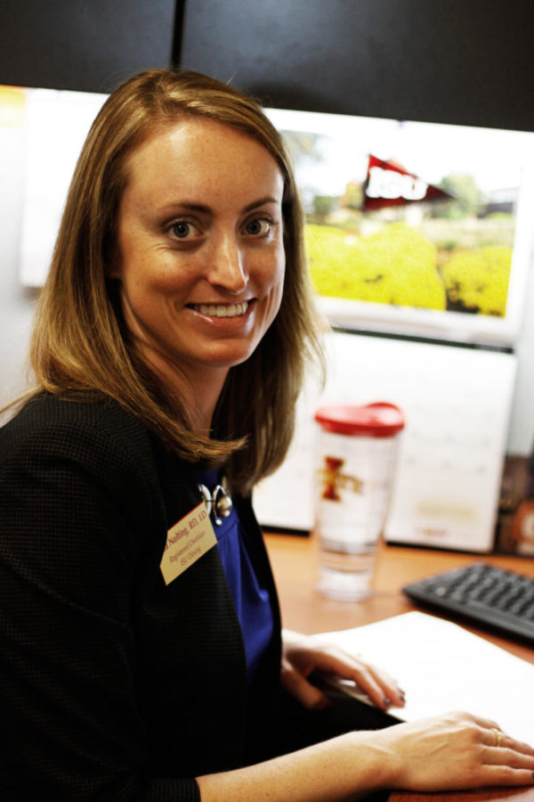 Lisa Nolting, a 2008 graduate of Iowa State in dietetics, is back as the new full-time dietitian for ISU Dining.
