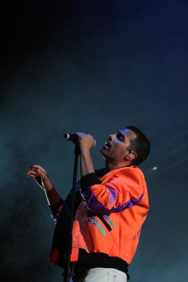 Joe Jonas, lead singer of DNCE performs on April 5, at Hilton Coliseum. DNCE is known for their hit songs Body Moves, Toothbrush and Cake By the Ocean.