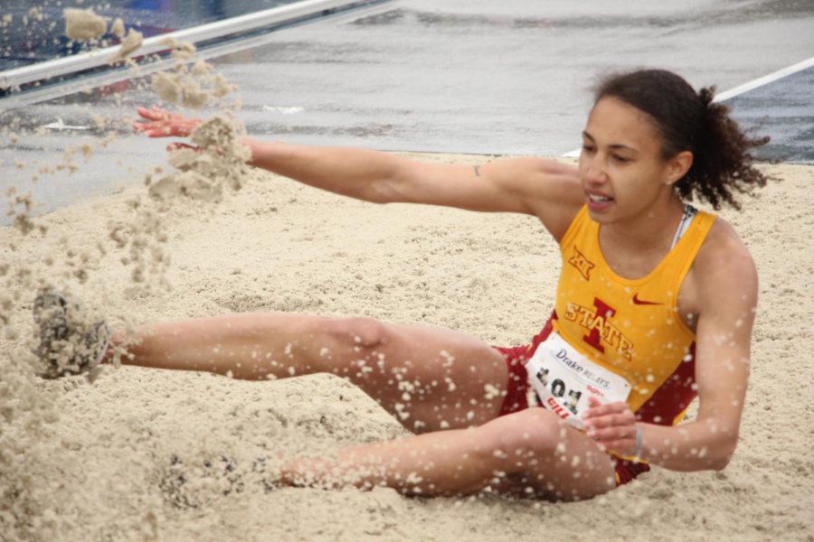 Iowa State senior Allanah McCorkle participated in the long jump at the Drake Relays on April 28. McCorkle placed third with a jump of 19-6 ¼. 