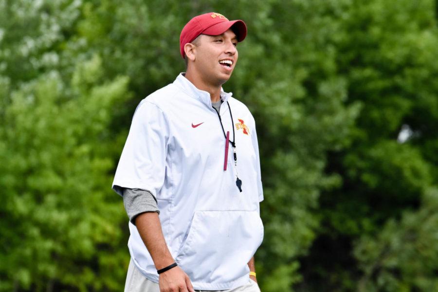 Head coach Matt Campbell coached his first practice of the season on Aug. 4.