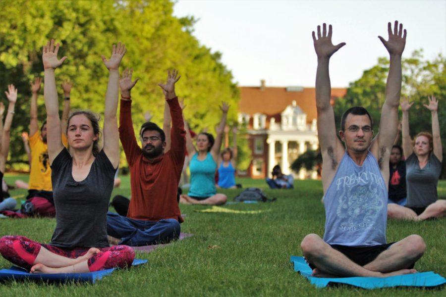Iowa States Recreation Services helped organize the International Day of Yoga event on campus. “This is just a wonderful evening that will blend different parts of yoga that makes the whole experience health enhancing,” said Nora Hudson, Assistant Director of Recreation Services.