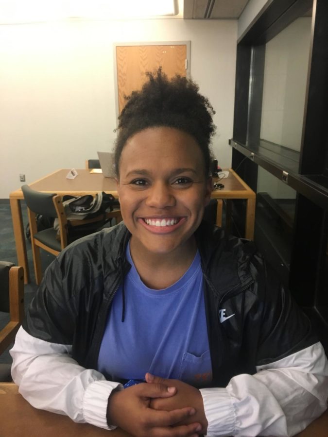 I surround myself with people that like to study in a similar environment - able to take study breaks and then get right back to work. - Natalie Wilson, junior in biology. 