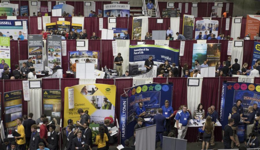 Over 400 companies set up in Hilton Coliseum as part of the Engineering Career Fair on Sept. 19. The fair offered an opportunity for students to meet industry professionals and find potential future employers.