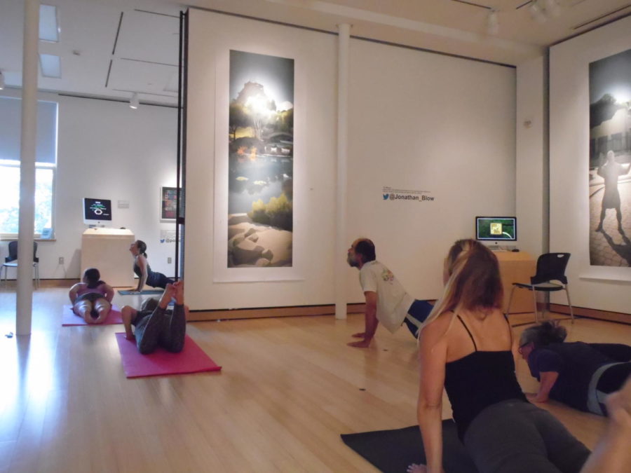 Artful Yoga is intended to "enrich your yoga experience by going beyond the physical and inviting an artistic perspective to your awareness," according to the Iowa State Events Calendar.