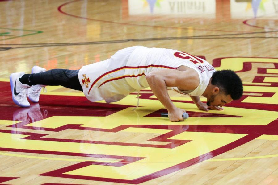 Mitrou-Long ended his senior night speech by kissing the center of the court in Hilton Coliseum.