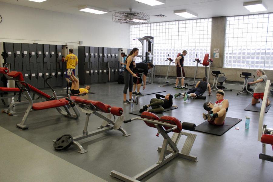 Only a few short weeks after New Year's 2015, many students can be seen at Lied Athletic Facility and State Gym getting in shape due to New Year's resolutions they have made.