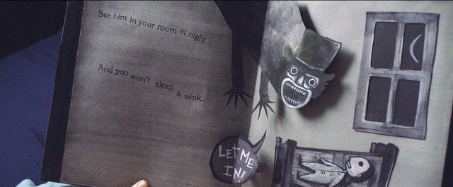 The titular monsters appearance in the pop-up book from The Babadook