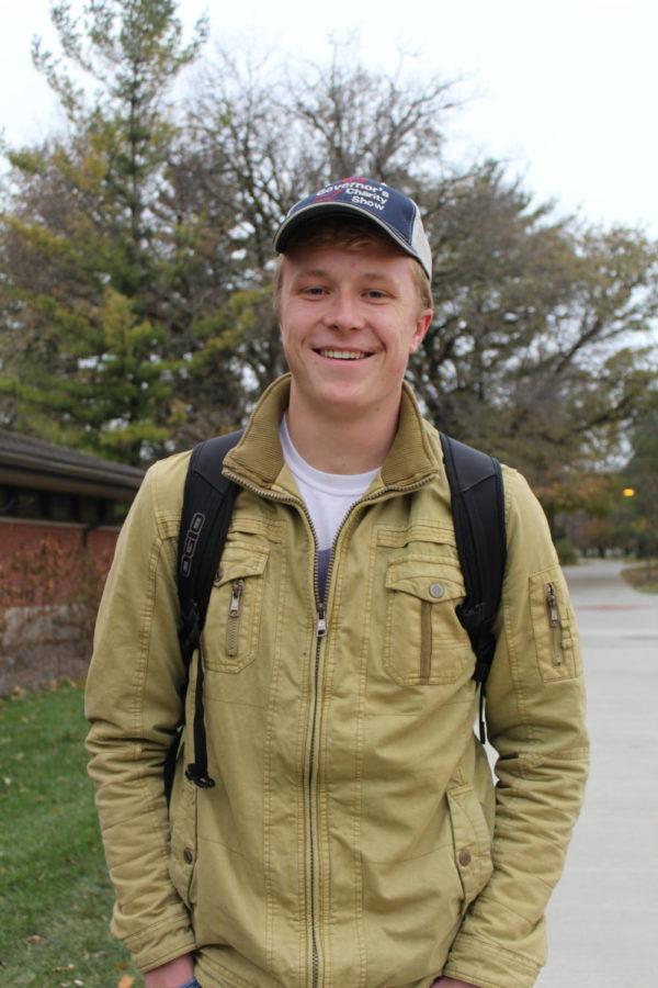 "I am thankful for a good family that raised me in a christian home and friends that help me with my homework and to live in America and go to the best university," said Jack Wibholm, freshman in agricultural studies.