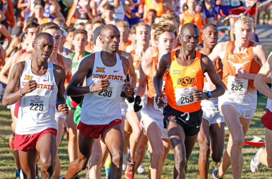 Iowa State Sophomore Stanley Lagat and Iowa State Junior Festus Lagat compete in the Big 12 Mens Cross Country Championship