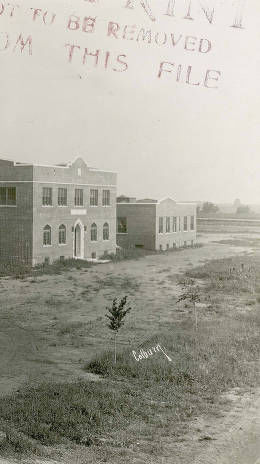 Lagomarcino Hall, originally called the Veterinary Quadrangle, pictured from the southeast shortly after construction in 1912.