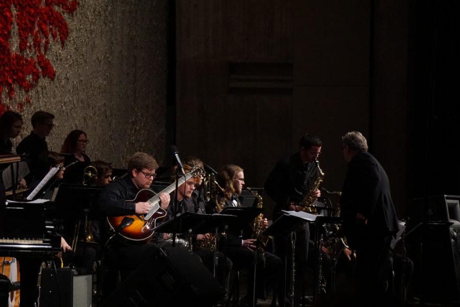 At the Iowa State Band Extravaganza on Nov. 10th, the Jazz Ensemble played three songs and during those three songs, showed off as many individual students talents as they could. 