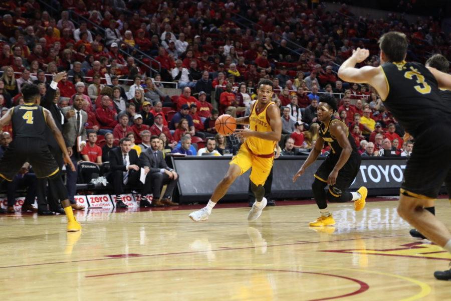 Iowa State junior Nick Weiler-Babb drives to the hoop during the first half against Milwaukee.
